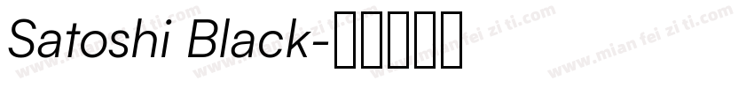 Satoshi Black字体转换